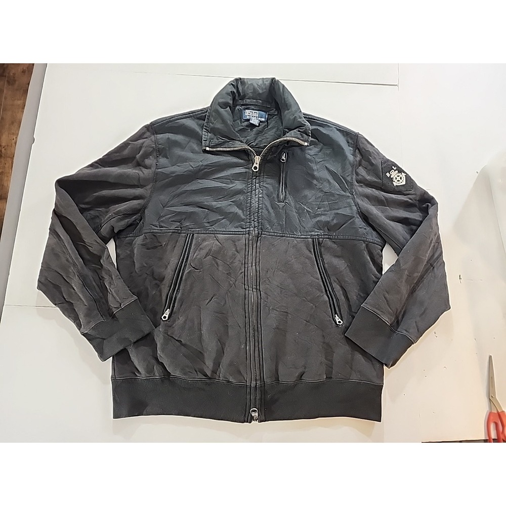 Polo Ralph‎ Lauren Nautical Anchor Hideaway Hoodie Full Zip Jacket Size XL